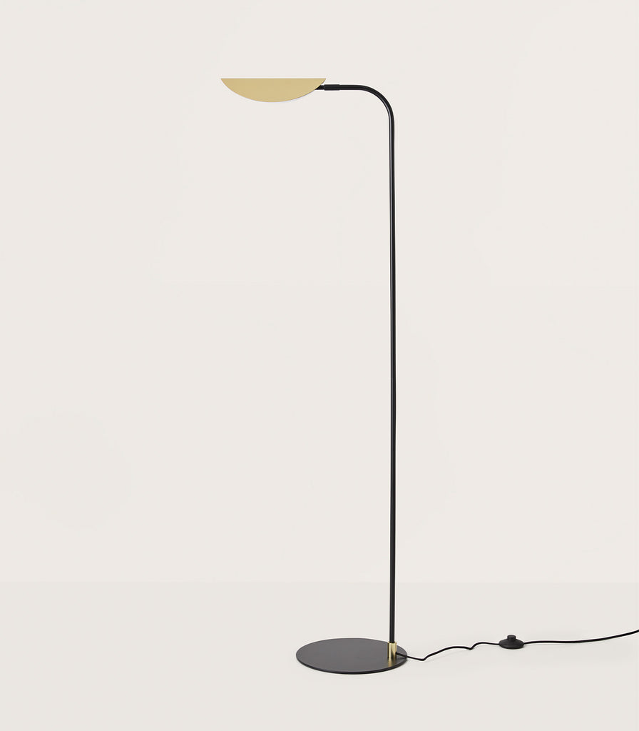 Aromas Ficus Floor Lamp in Matte Black/Matte Brass