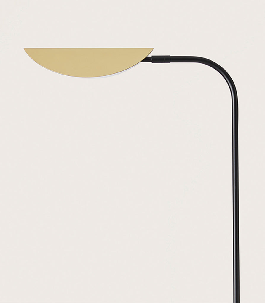 Aromas Ficus Floor Lamp in Matte Black/Matte Brass close up