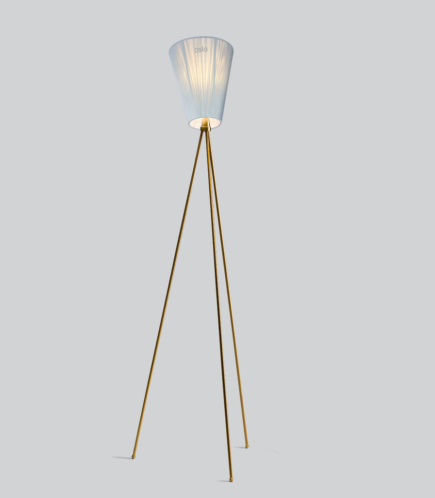 Northern Oslo Floor Lamp in Gold/Light Blue
