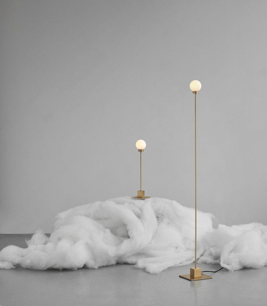 Northern Snowball Floor Lamp featured within a interior space