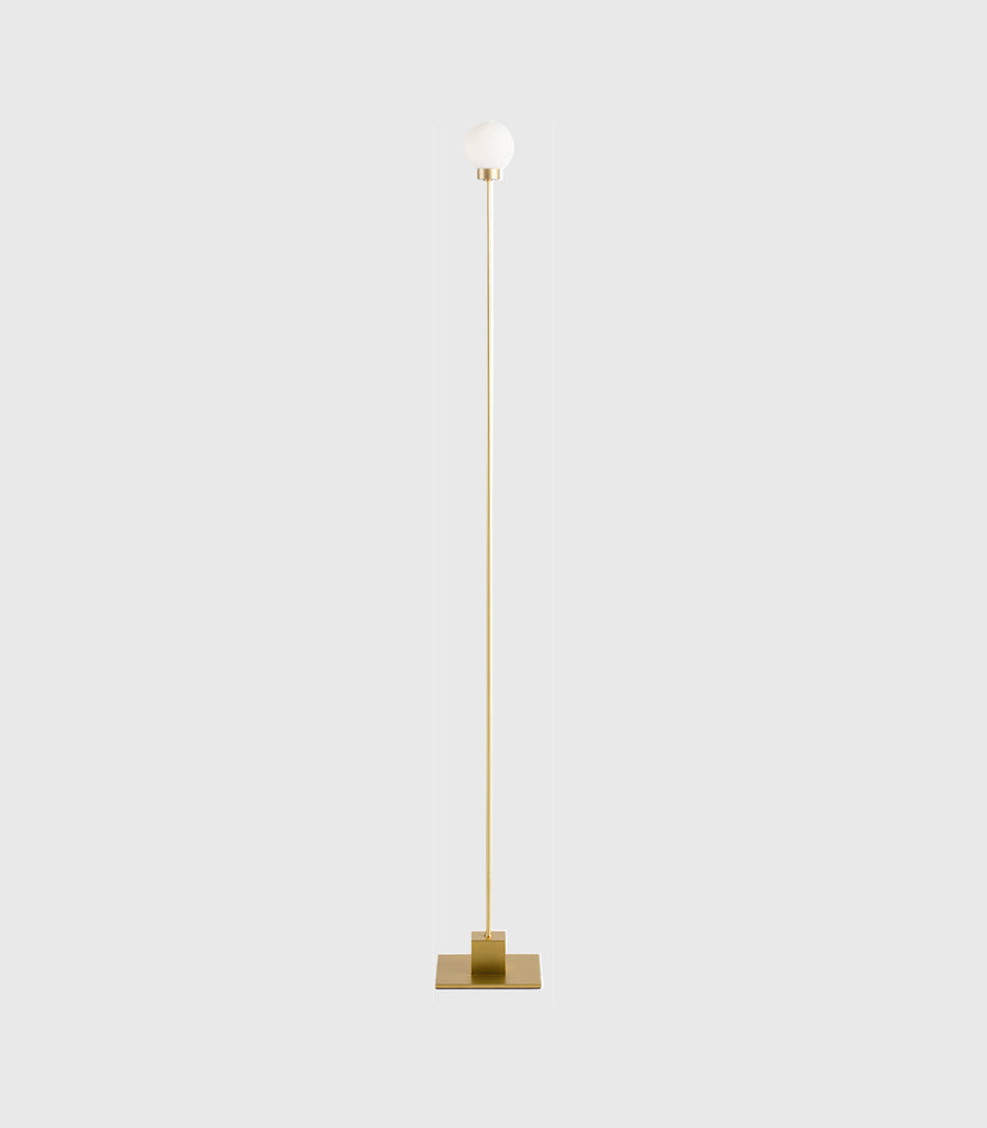 Northern Snowball Floor Lamp in Brass