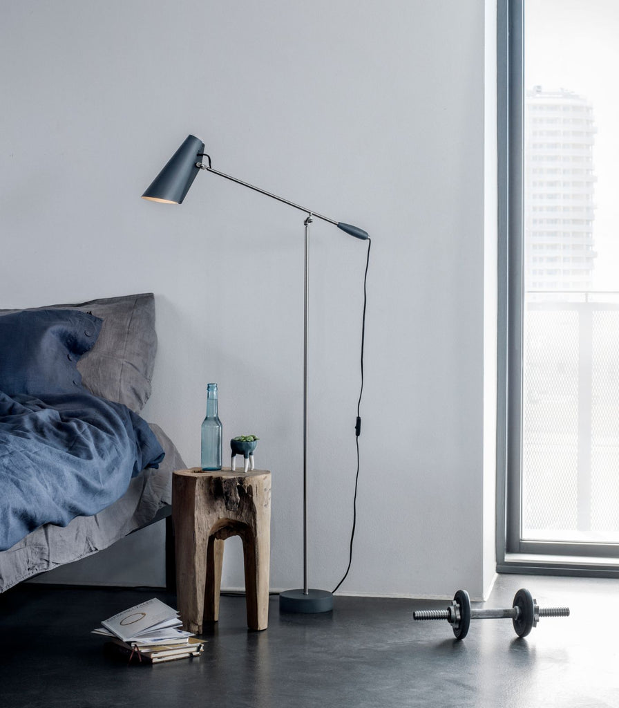 Northern Birdy Floor Lamp featured beside bedside table