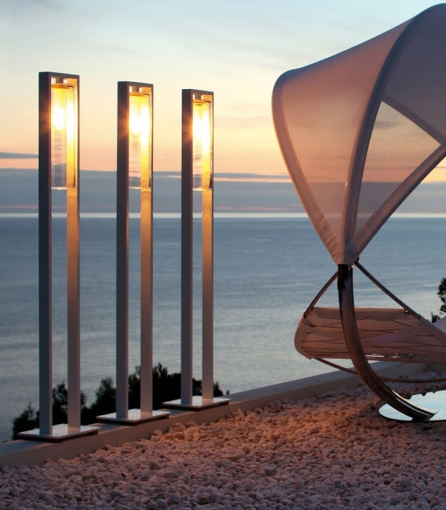 Royal Botania Dome Floor Lamp featured within a outdoor space