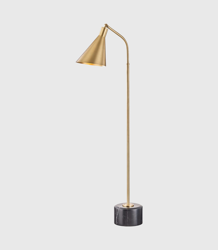 Hudson Valley Stanton Floor Lamp in Aged Brass/Black