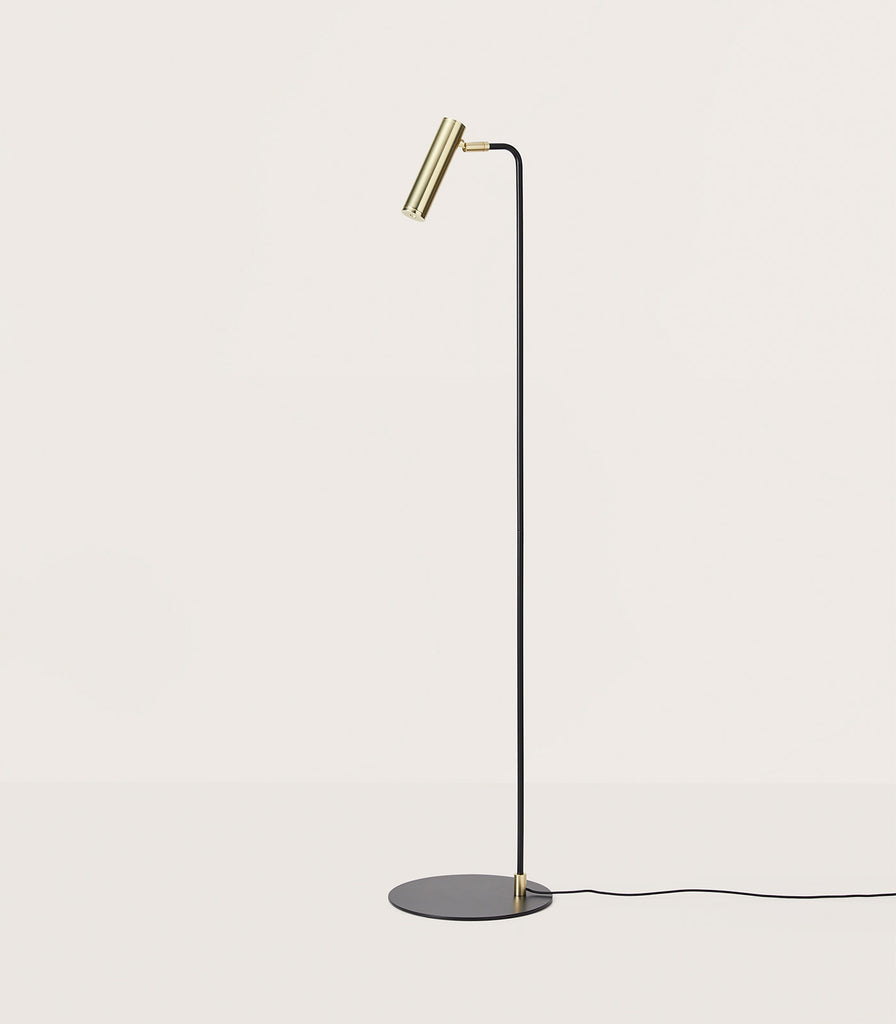 Aromas Maru Floor Lamp in Matte Black/ Matte Brass