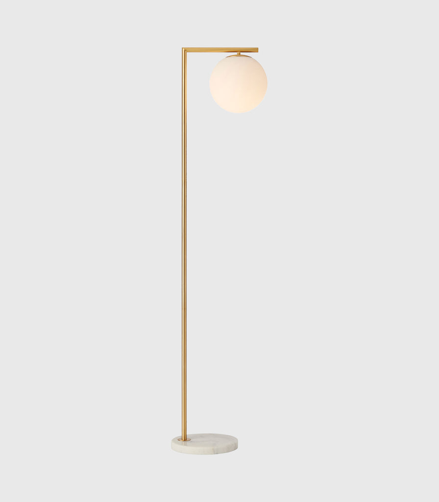 Mayfield Remi Floor Lamp in Satin Brass/Marble