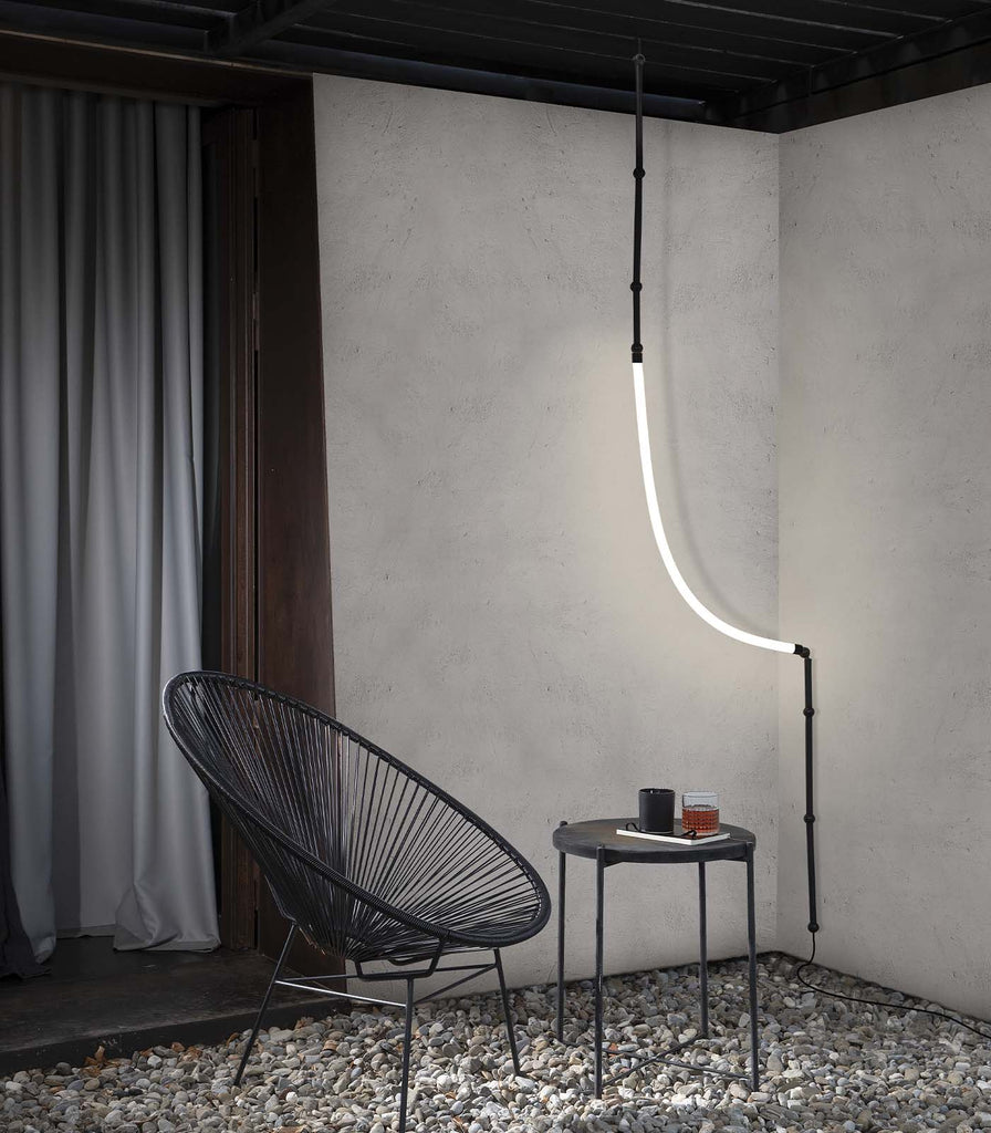 Karman Leda Hanging Floor Lamp featured within a interior space