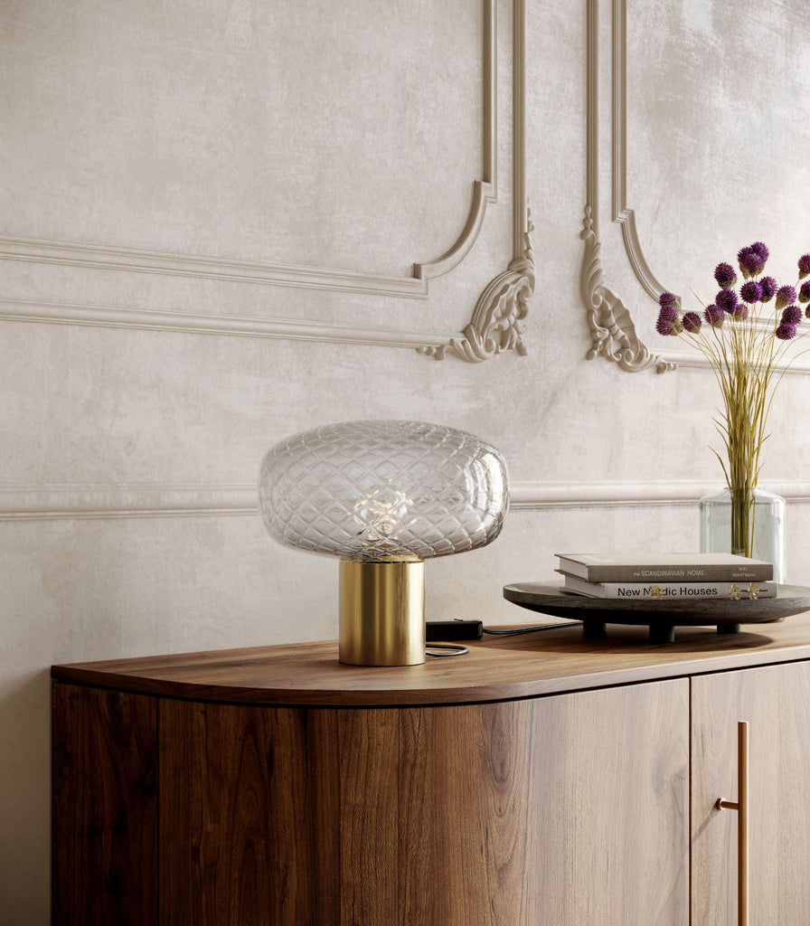 Il Fanale Bloom Table Lamp placed over table