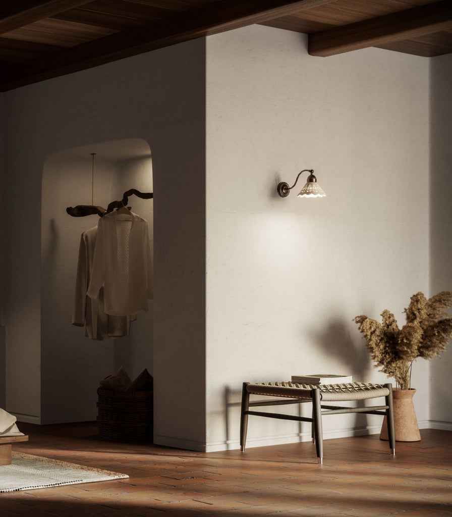 Il Fanale Fiori di Pizzo Wall Light featured within interior space