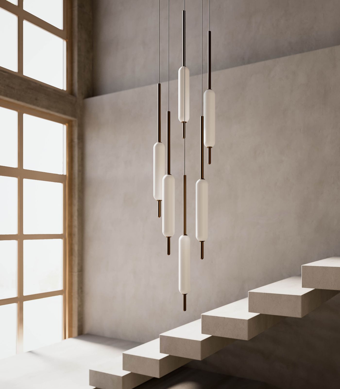 Staircase void lighting sales