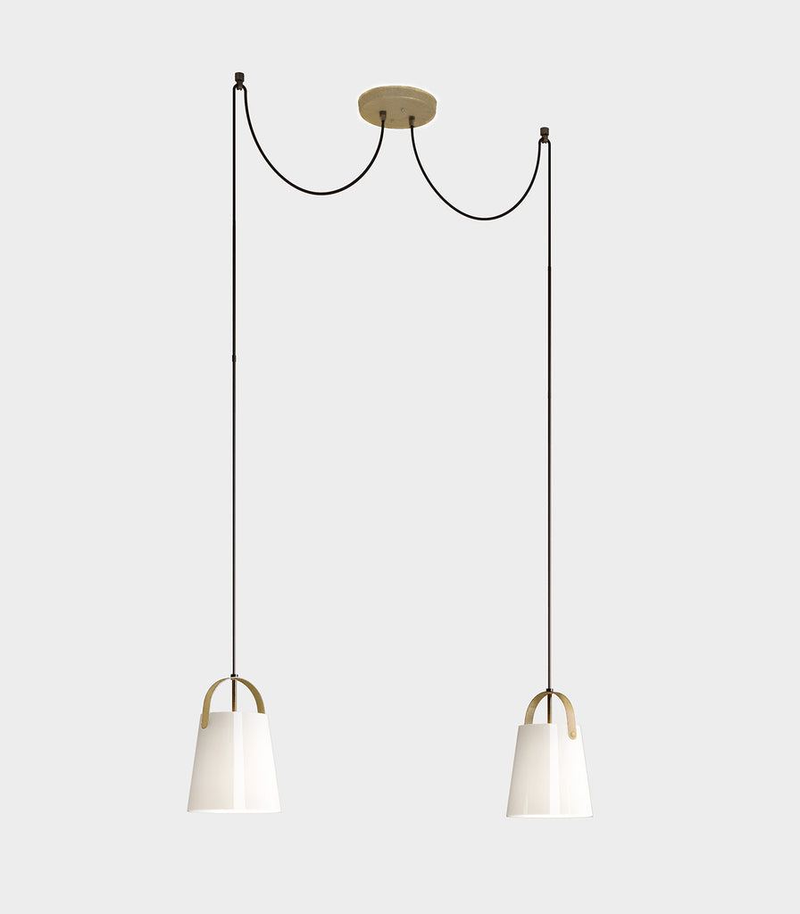 Il Fanale Bell 2lt Pendant Light in Natural Brass