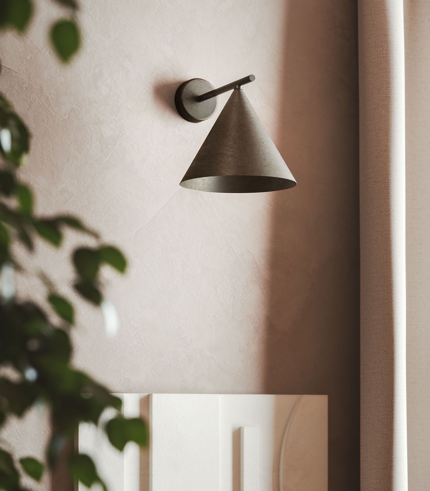 Grey shop wall sconce