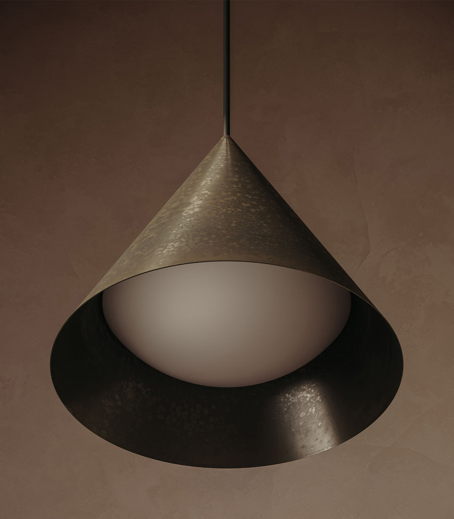 Il Fanale Cone Outdoor Pendant Light featured within a outdoor space