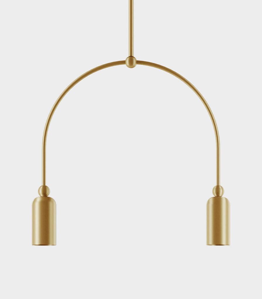 Il Fanale Madame 2lt Pendant Light in Natural Brass