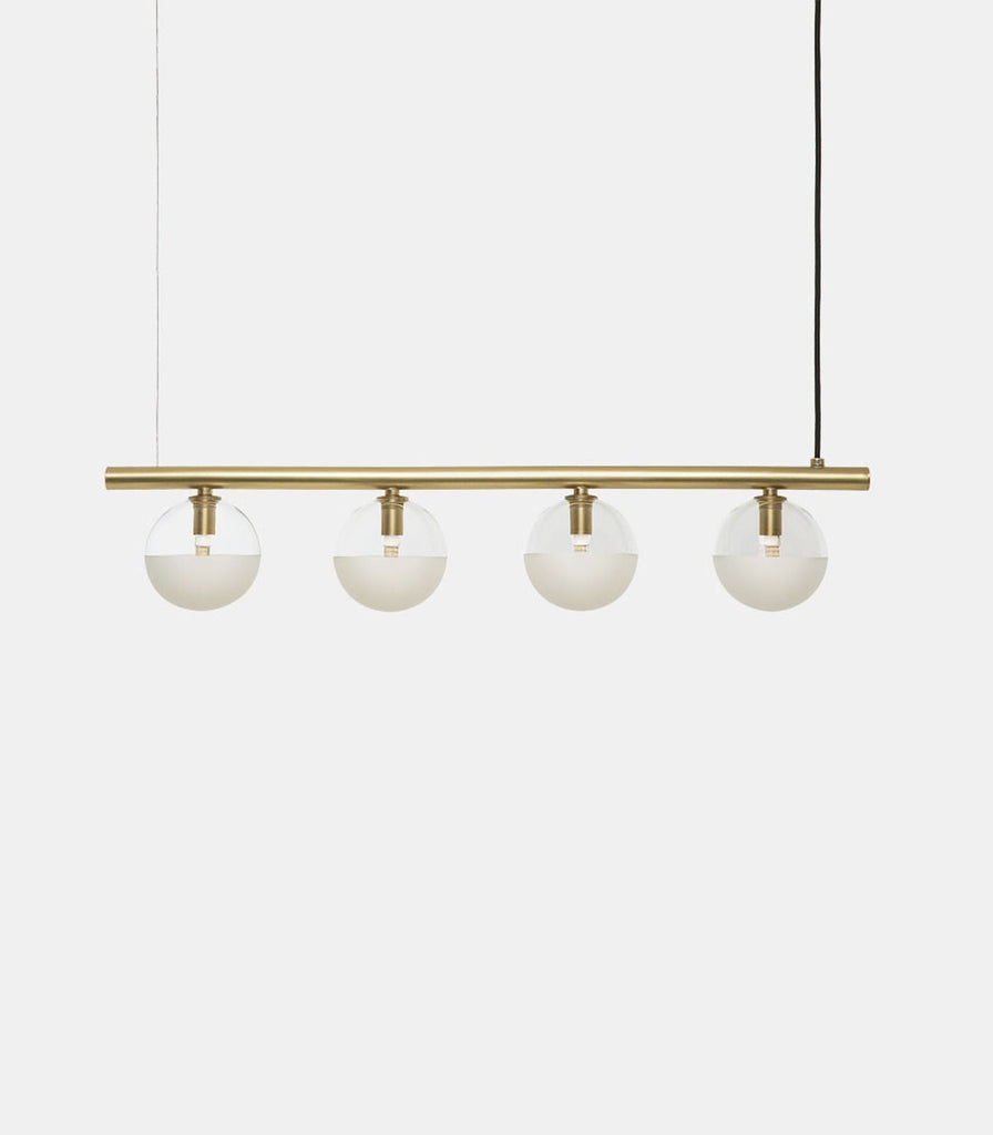 Il Fanale Molecola Linear Pendant in Aged Brass/Natural Brass