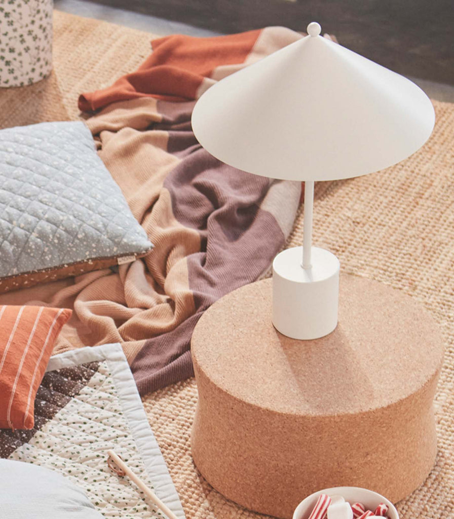 Nordic Fusion Kasa Table Lamp in Off White featured within interior space