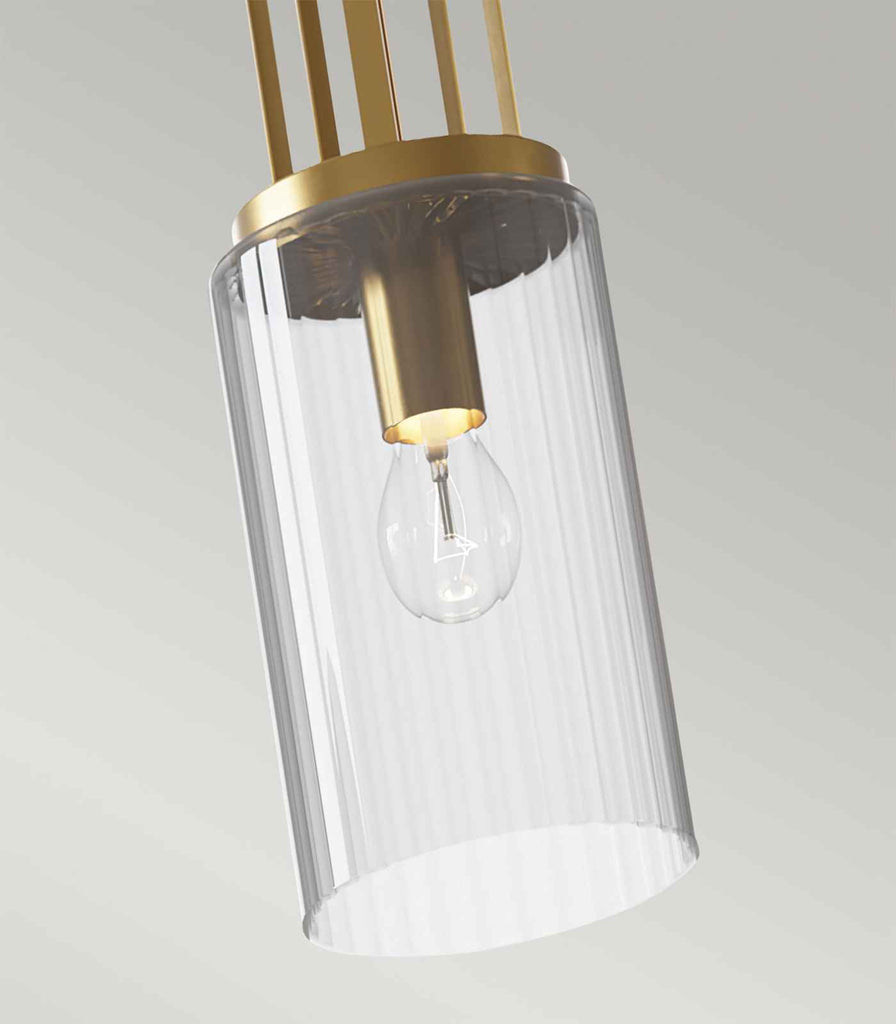 Elstead Kimrose Pendant Light in Brushed Brass closeup
