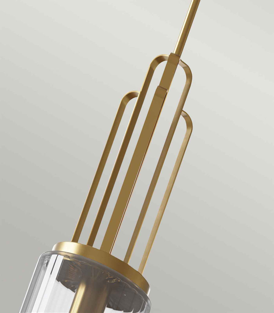 Elstead Kimrose Pendant Light in Brushed Brass closeup