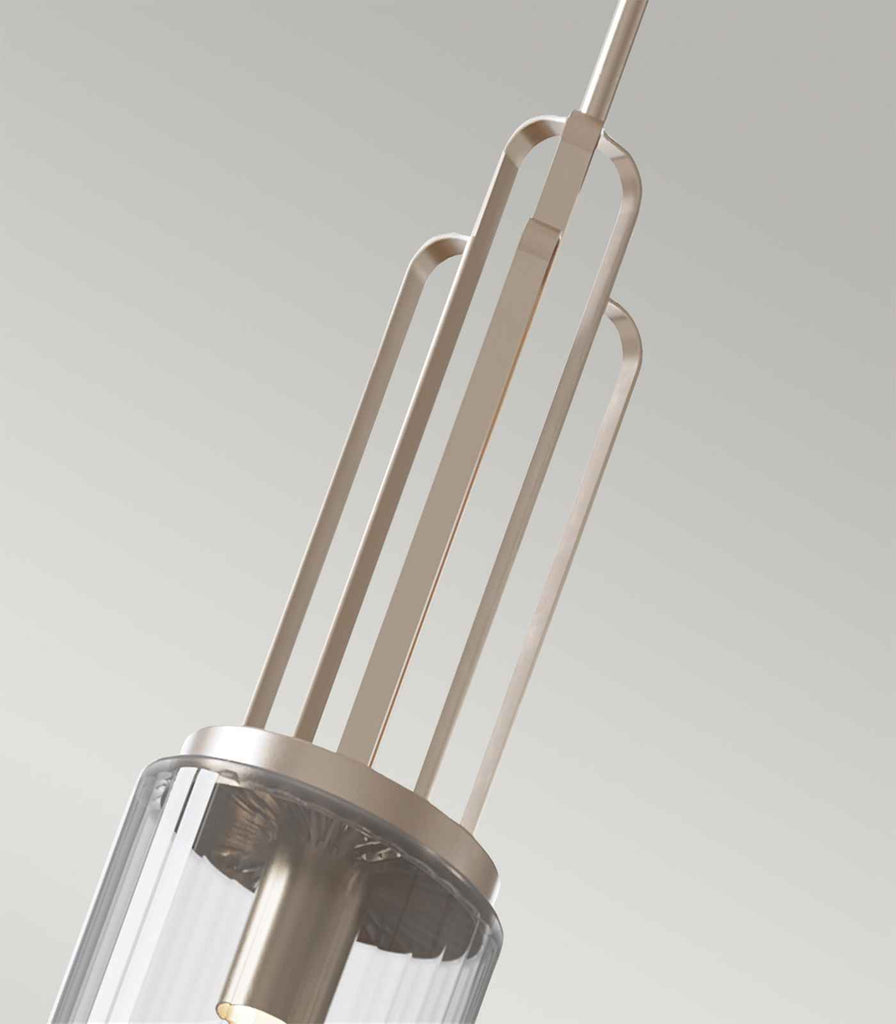 Elstead Kimrose Pendant Light in Polished Nickel closeup