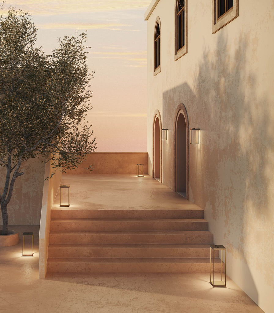 II Fanale Lanterne Slim Floor Lamp featured within outdoor space