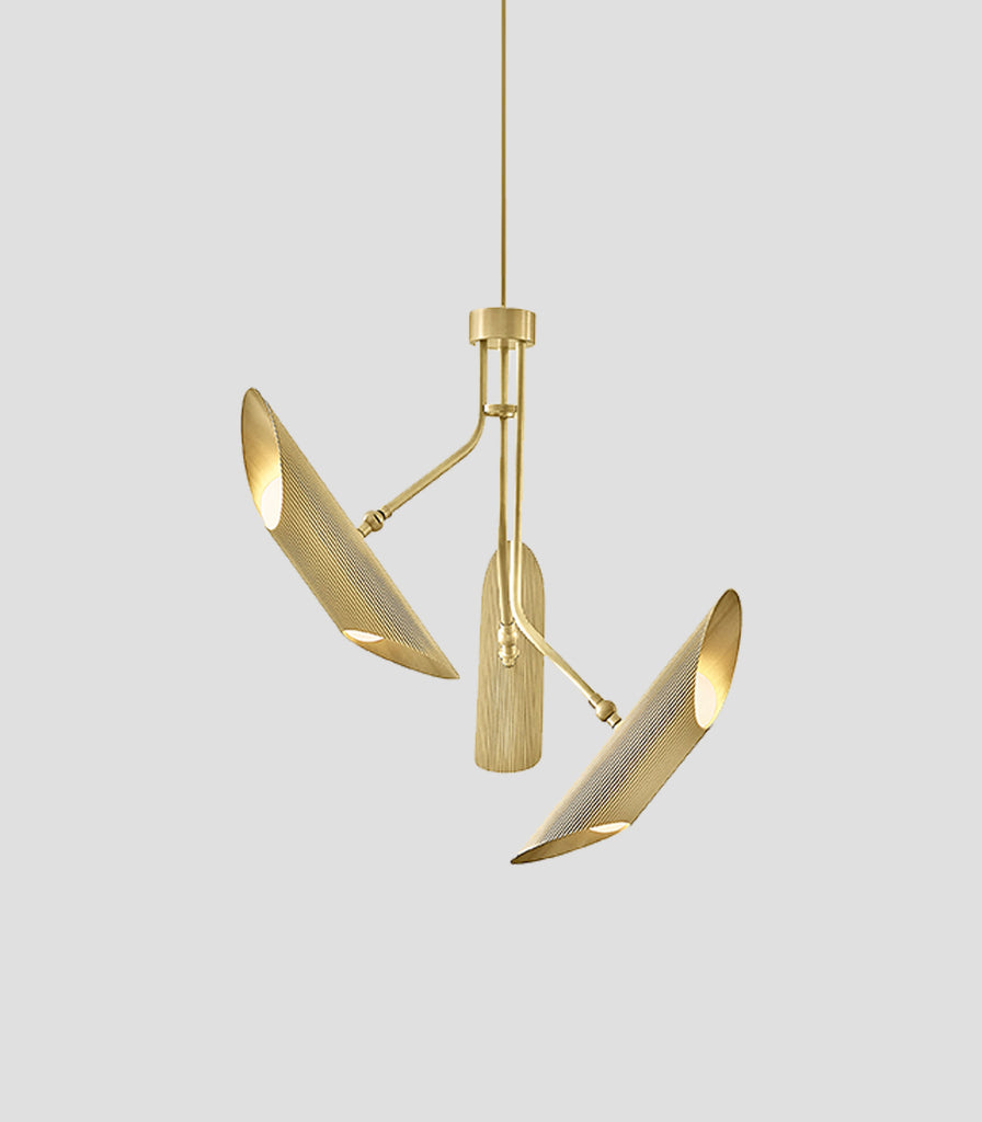  J. Adams & Co. Vector Pendant Light in Satin Brass