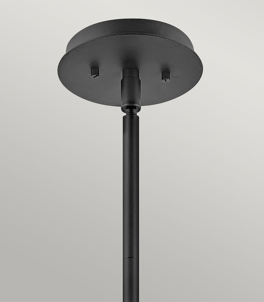 Elstead Lotus Pendant Light in Black Close up