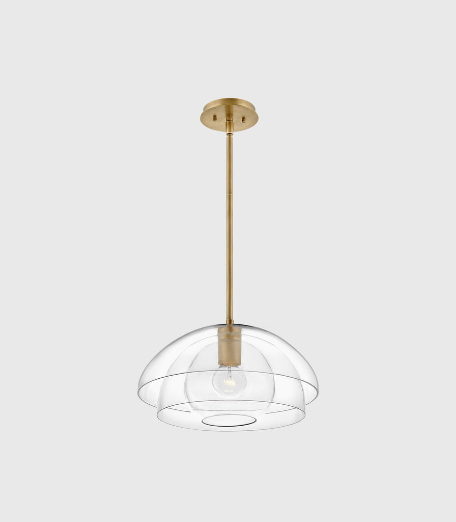 Elstead Lotus Pendant Light in Heritage Brass