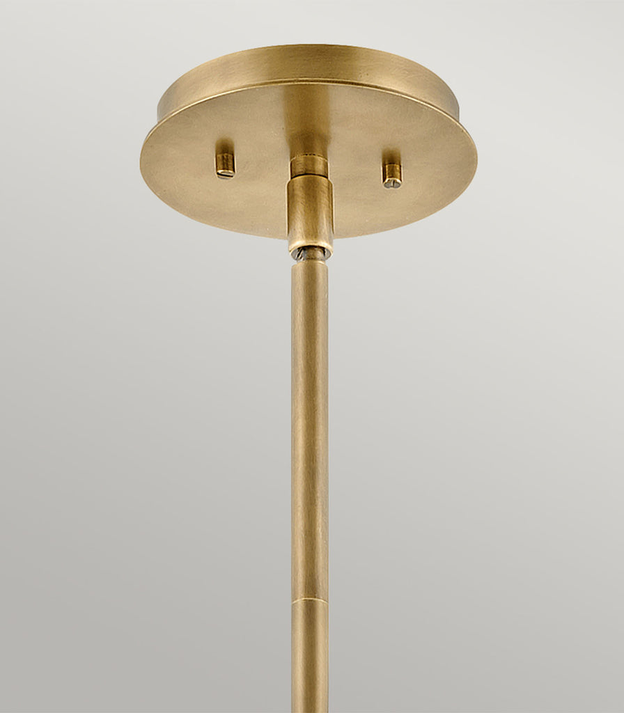 Elstead Lotus Pendant Light in Heritage Brass close up 