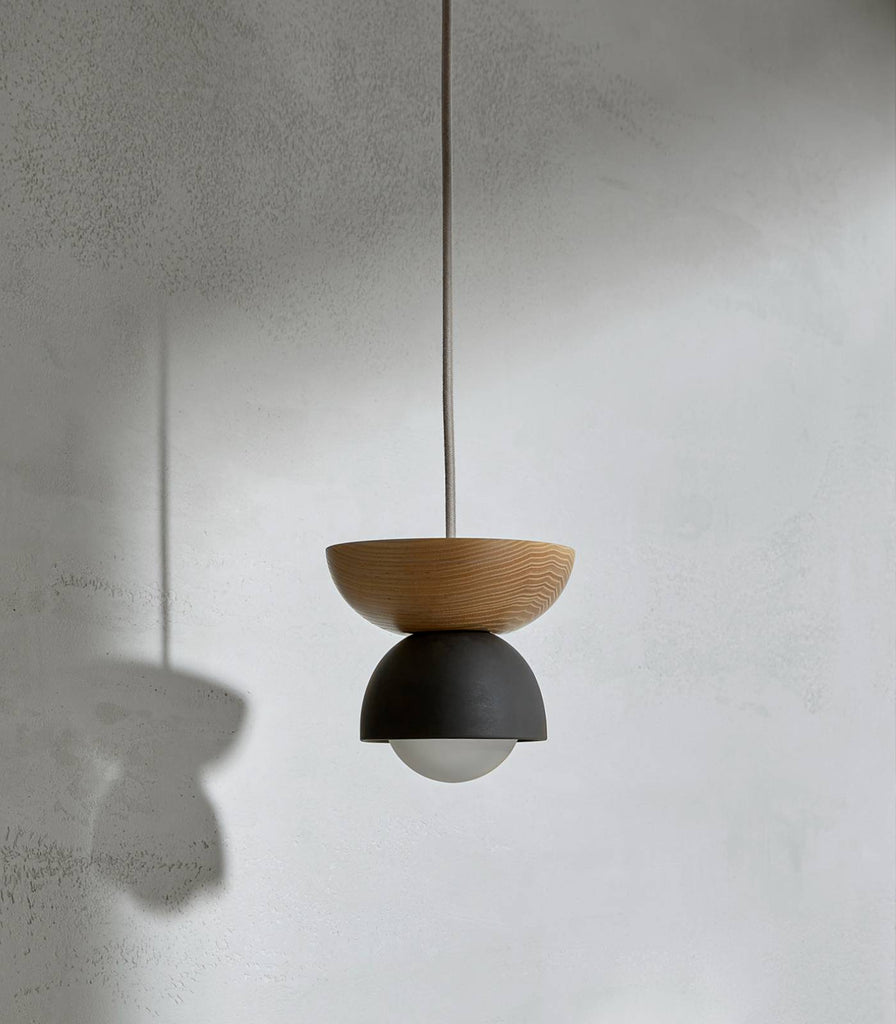 Marz Designs Terra Dome Pendant Light in Slate/Brushed Black/Ash