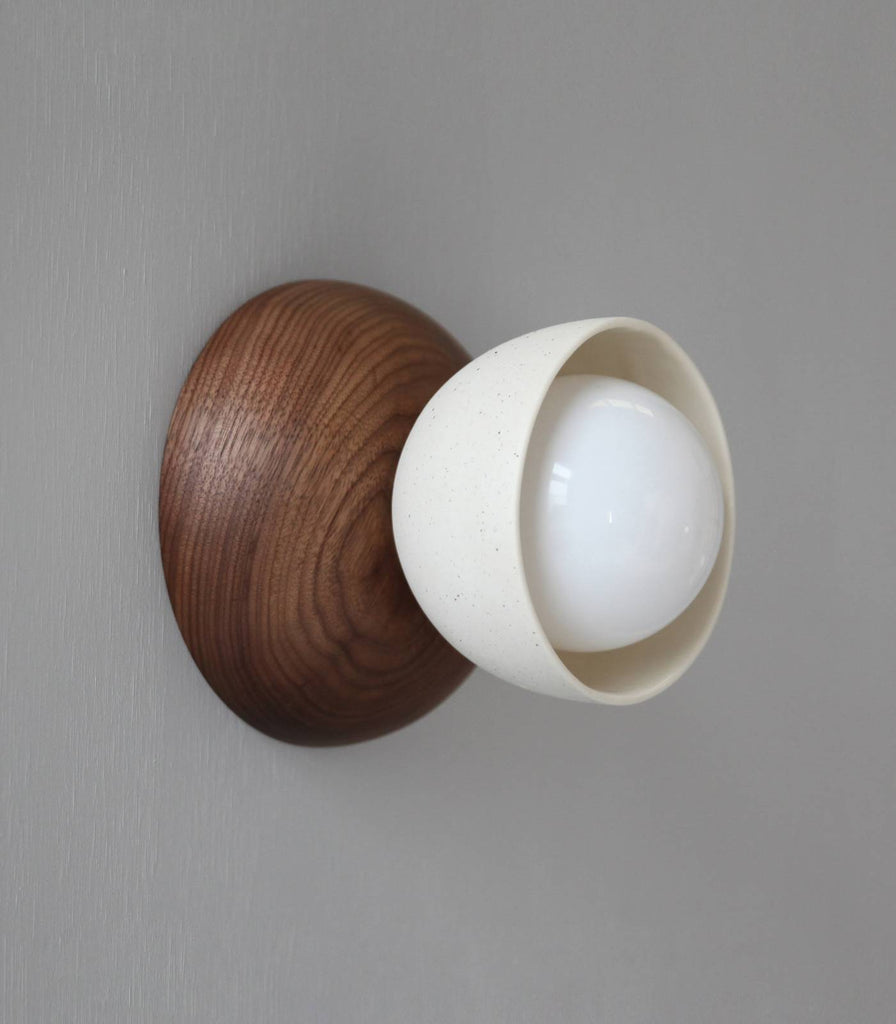 Marz Designs Terra Dome Wall Light in Vanilla Bean/Walnut