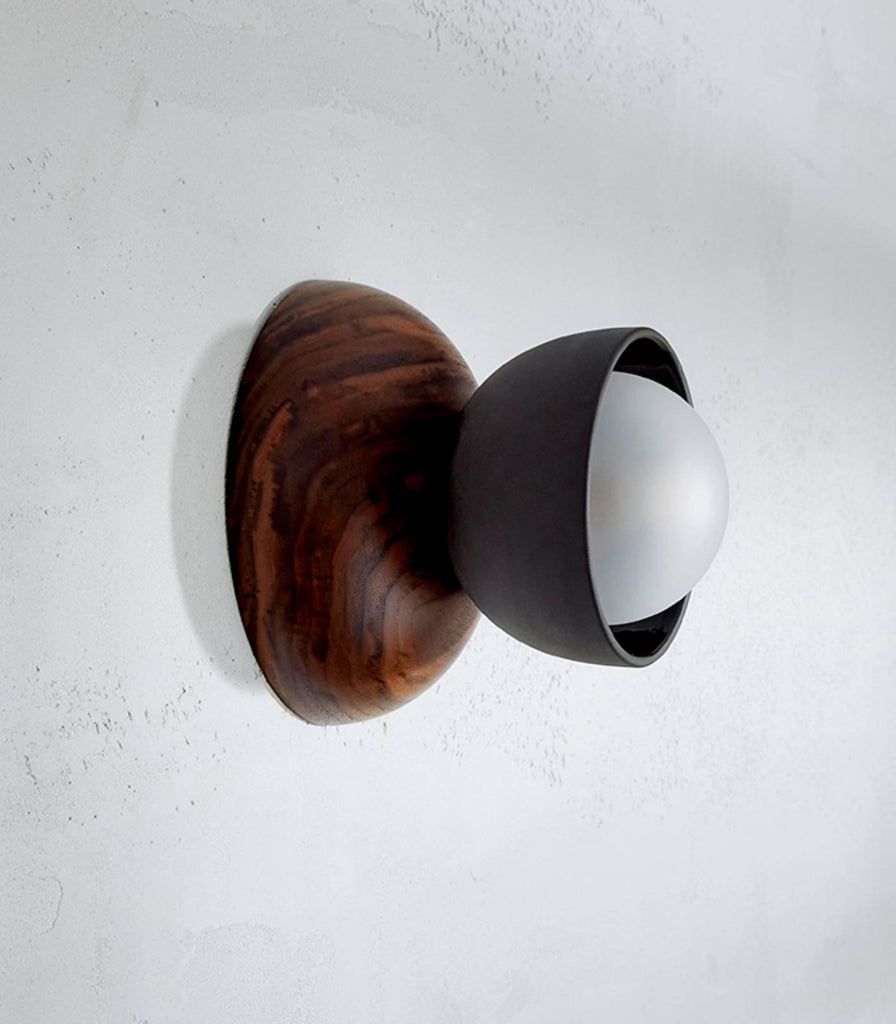 Marz Designs Terra Dome Wall Light in Slate/Walnut