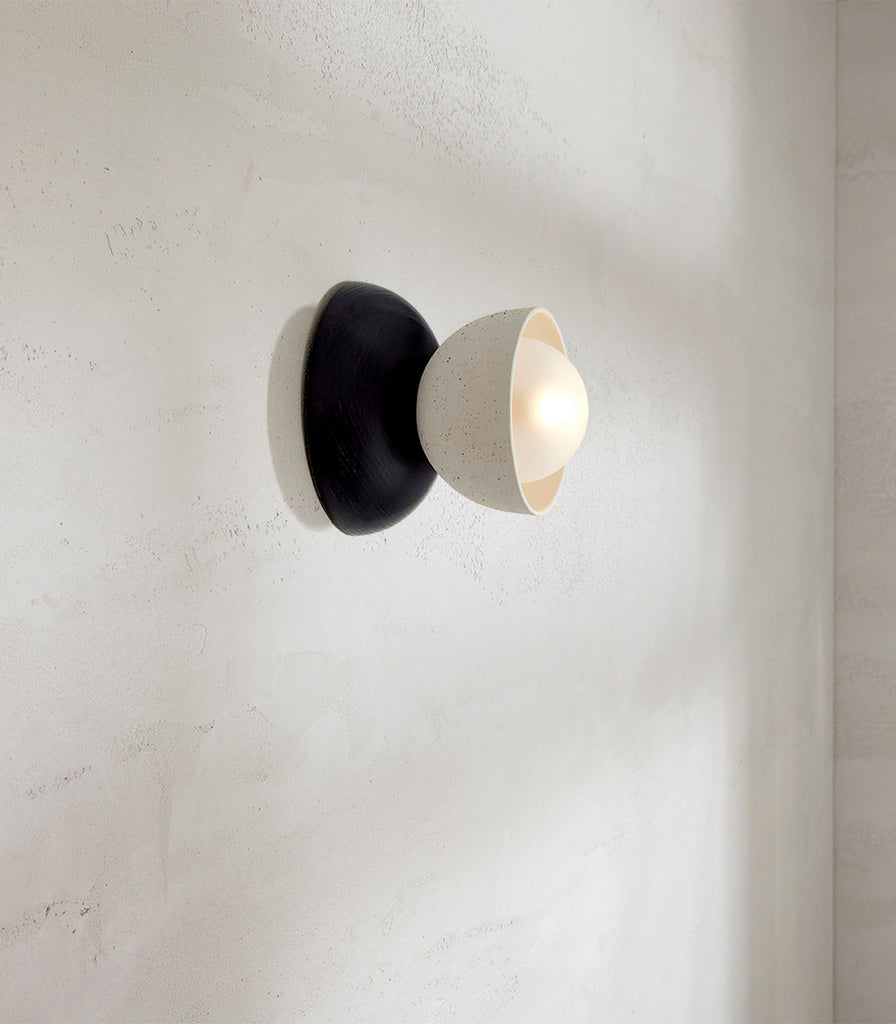 Marz Designs Terra Dome Wall Light in Vanilla Bean/Blackened Ash