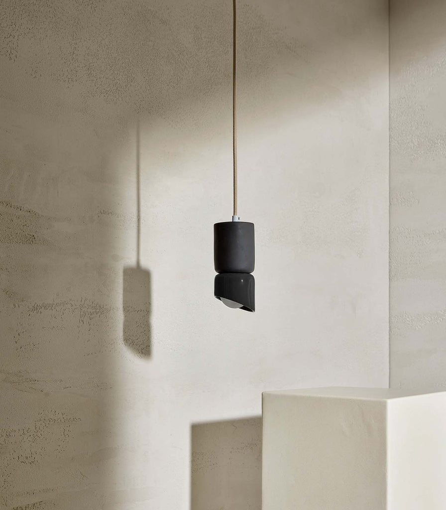 Marz Designs Terra Dual Pendant Light in Sage/Brushed Black