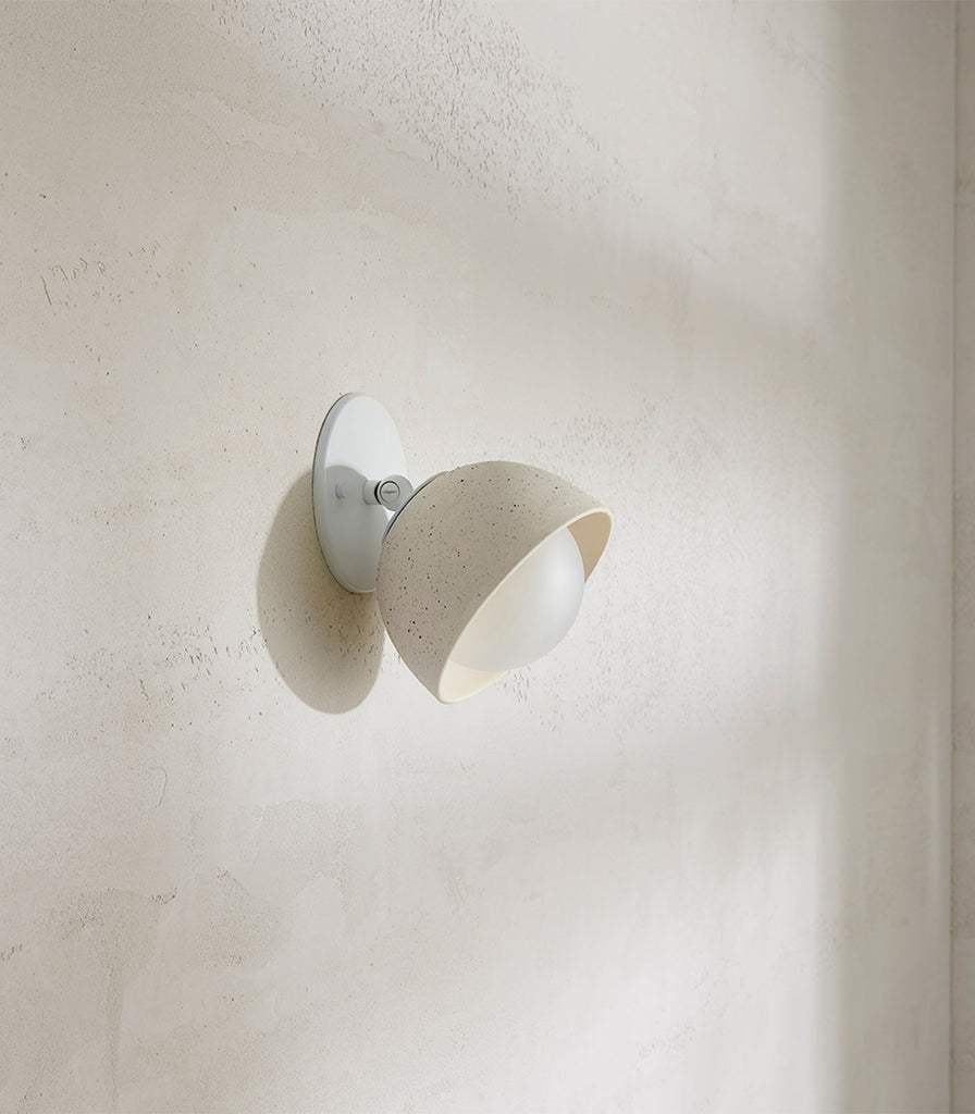 Marz Designs Terra Round Wall Light in Vanilla Bean/White Satin