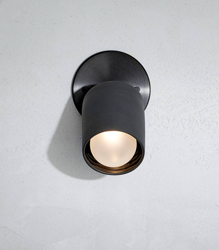 Marz Designs Terra Cylinder Wall Light in Slate/Brushed Black