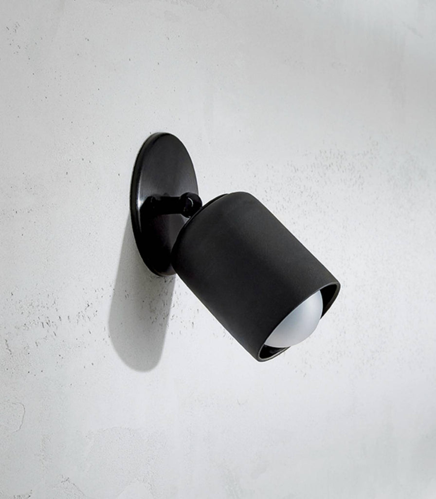 Marz Designs Terra Cylinder Wall Light in Slate/Brushed Black