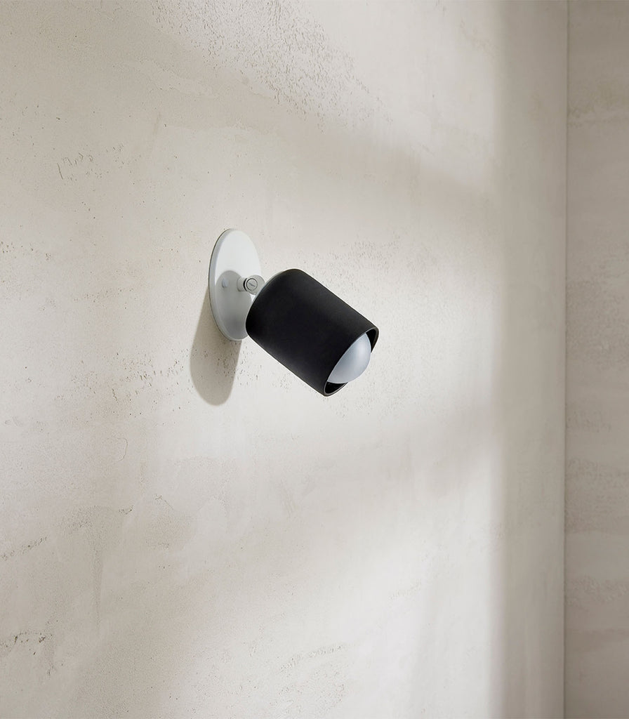 Marz Designs Terra Cylinder Wall Light in Slate/White Satin
