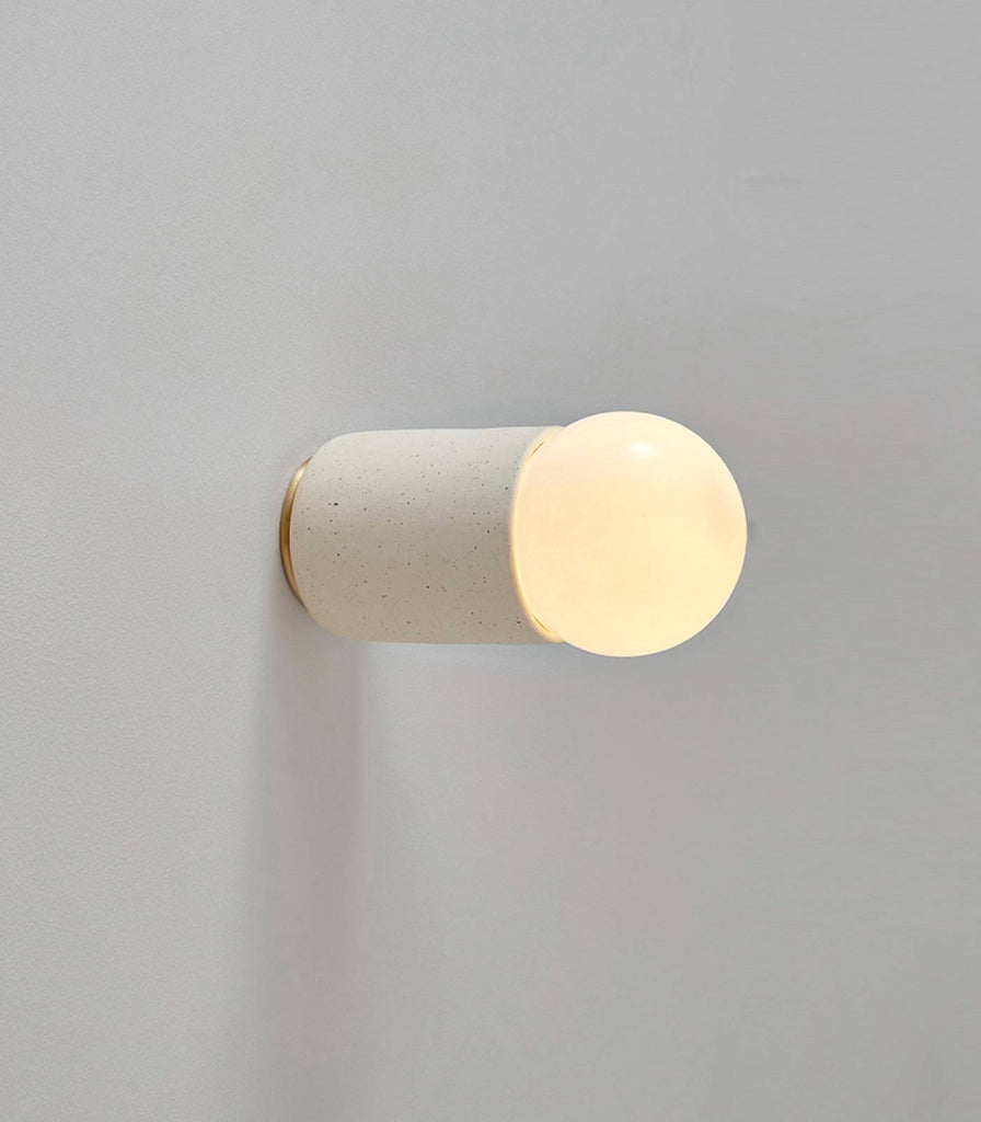 Marz Designs Terra Wall Light in Vanilla Bean/Brushed Brass