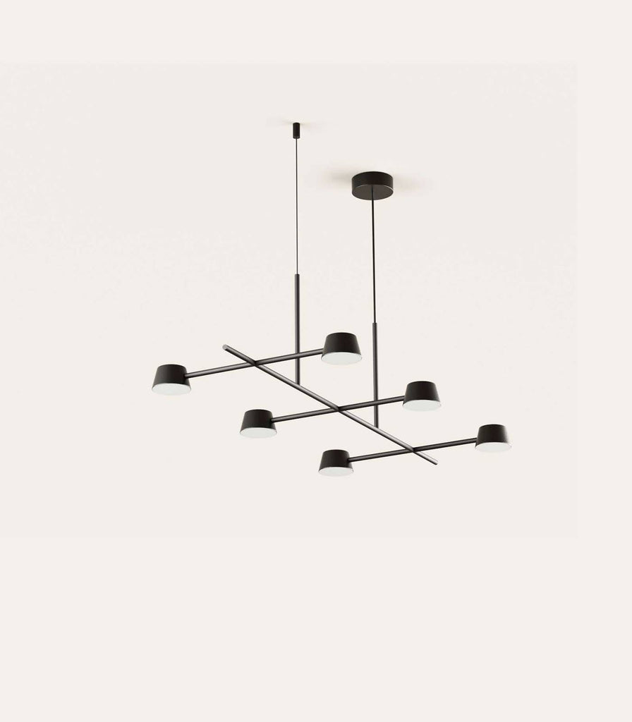 Aromas Nera 6lt Pendant Light in Matte Black