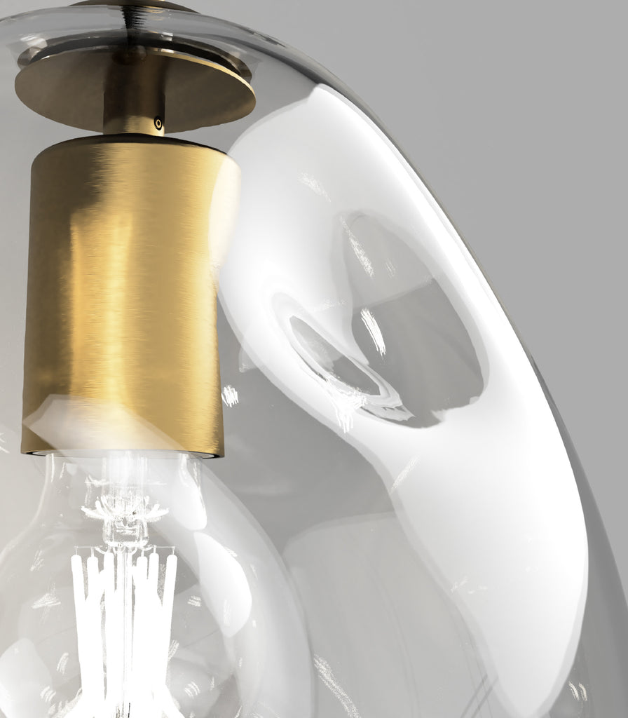Lighting Republic Organic Pendant Light Old Brass in Large size close up