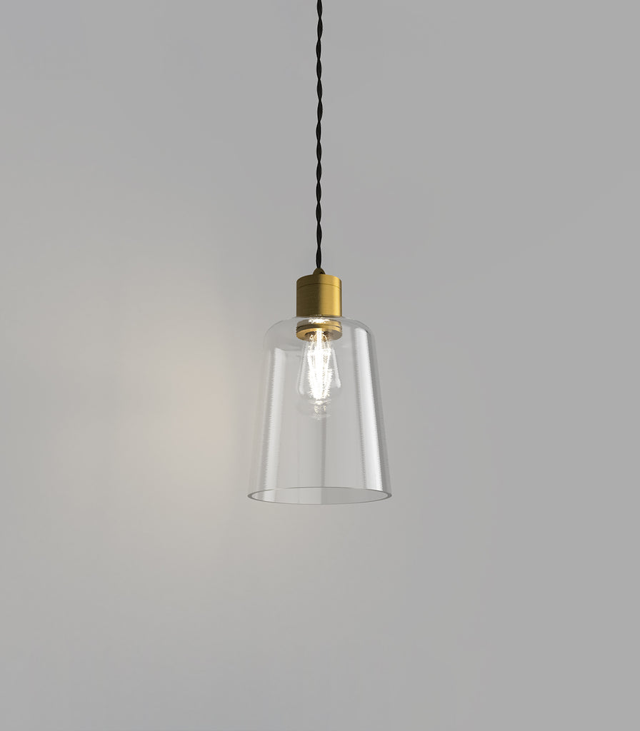 Lighting Republic Parlour Glass Pendant Light in Old Brass / Round Round glass