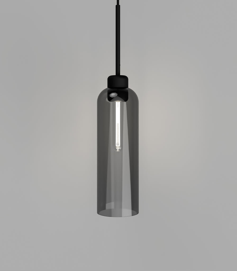 Lighting Republic Parlour Lite Elong Pendant Light in Black / Smoke glass