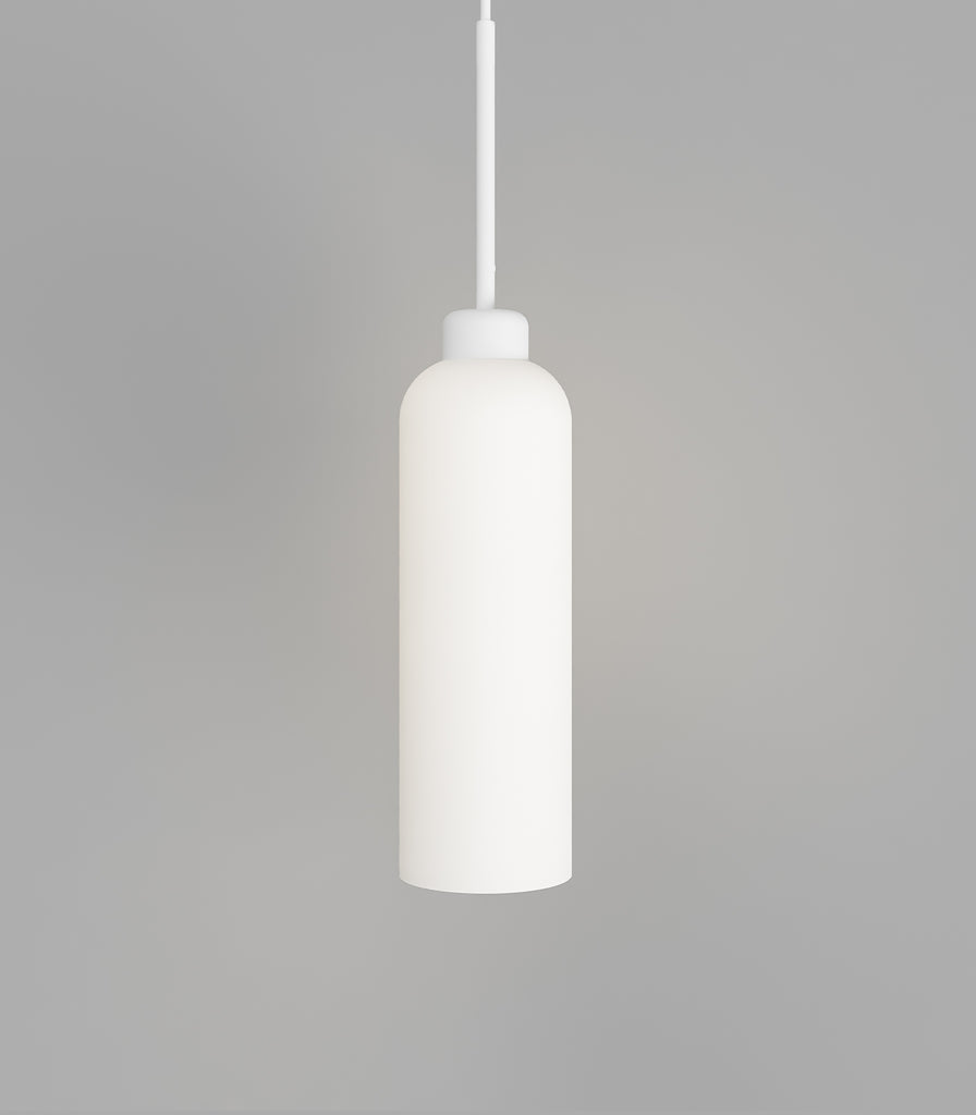 Lighting Republic Parlour Lite Elong Pendant Light in White / White glass