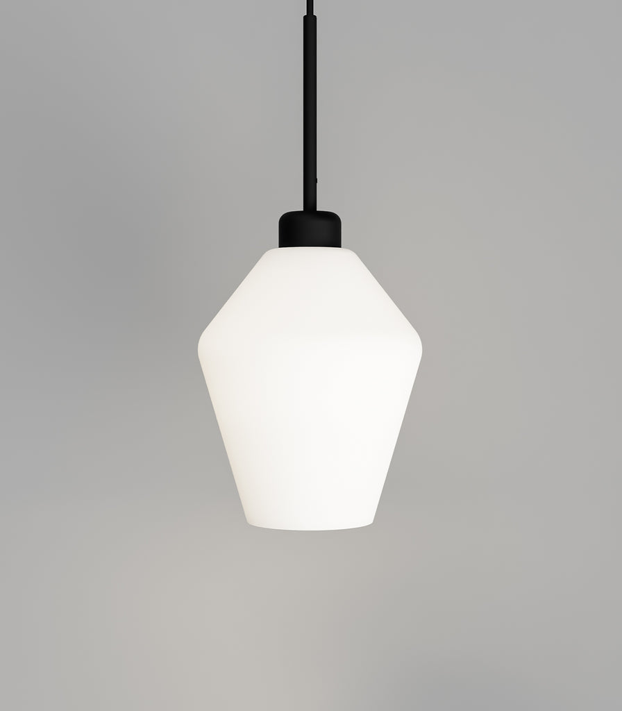 Lighting Republic Parlour Lite Geo Pendant Light in Black / White glass