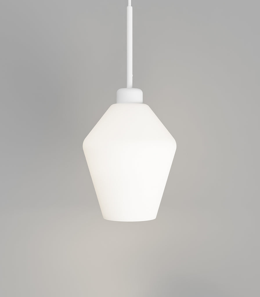 Lighting Republic Parlour Lite Geo Pendant Light in Black / White glass