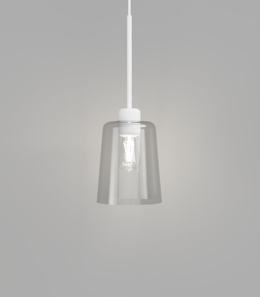 Lighting Republic Parlour Lite Glass Pendant Light in white /round round glass