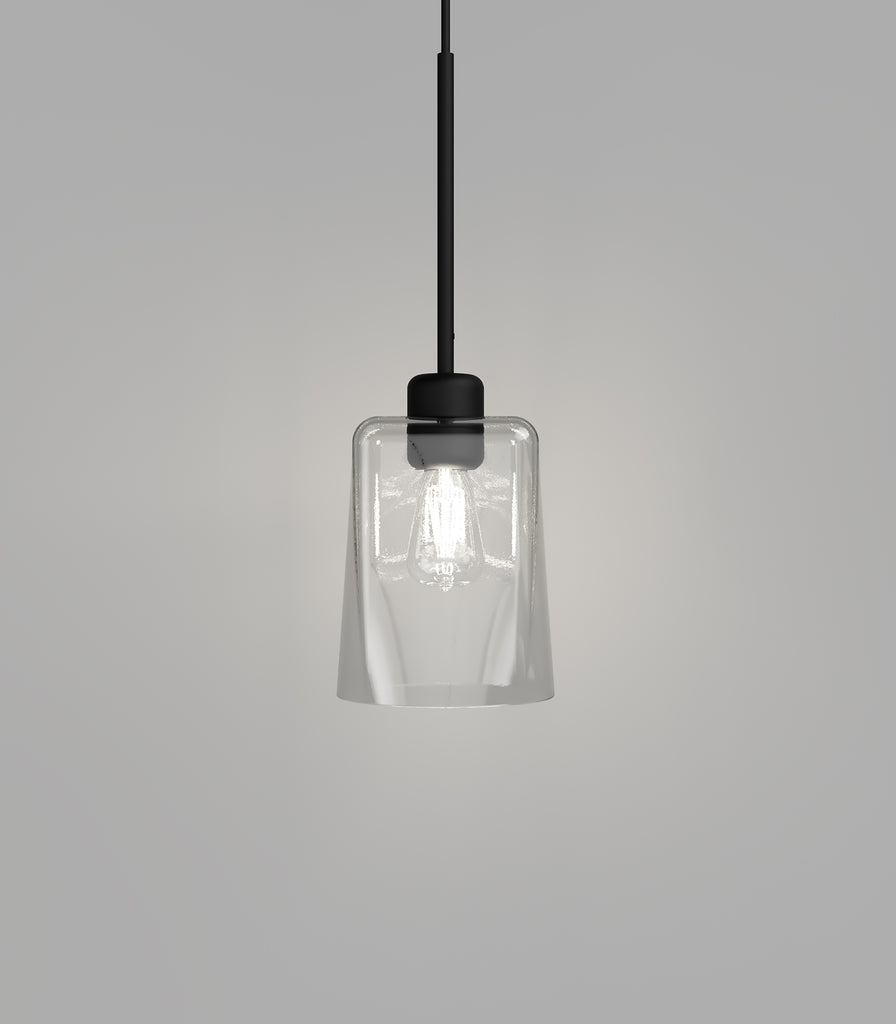 Lighting Republic Parlour Lite Glass Pendant Light in black /square round glass