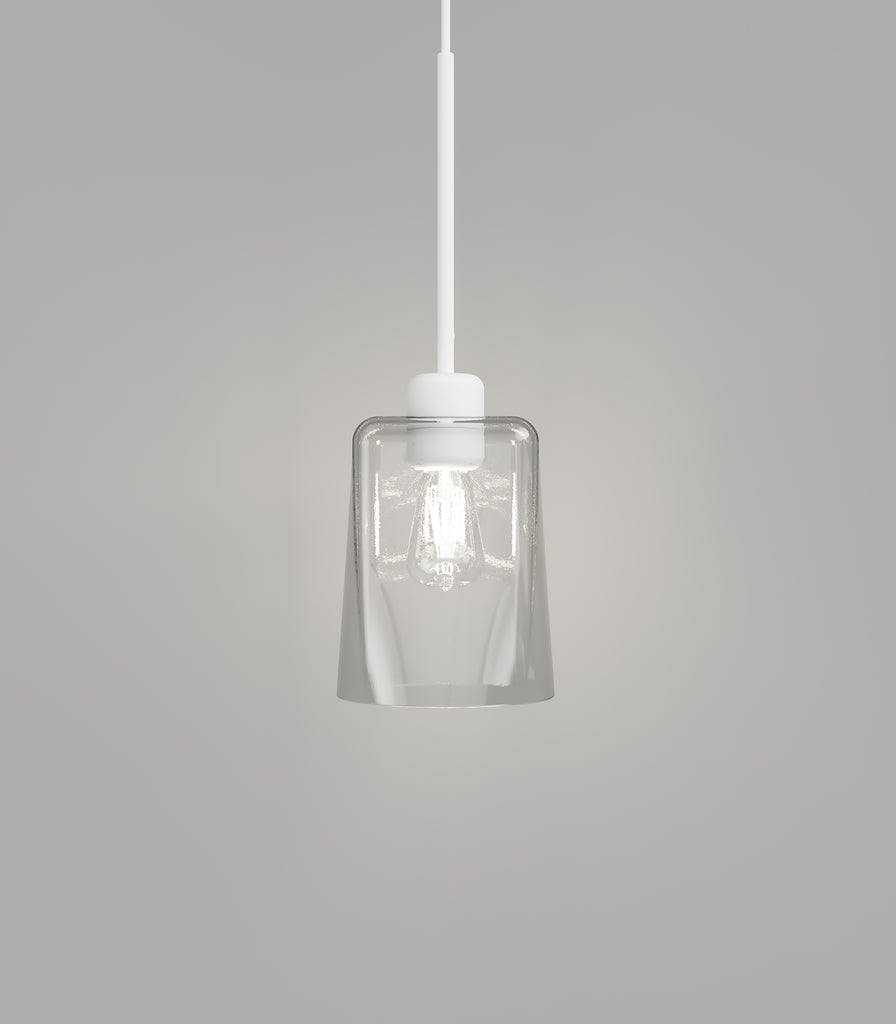 Lighting Republic Parlour Lite Glass Pendant Light in white /square round glass