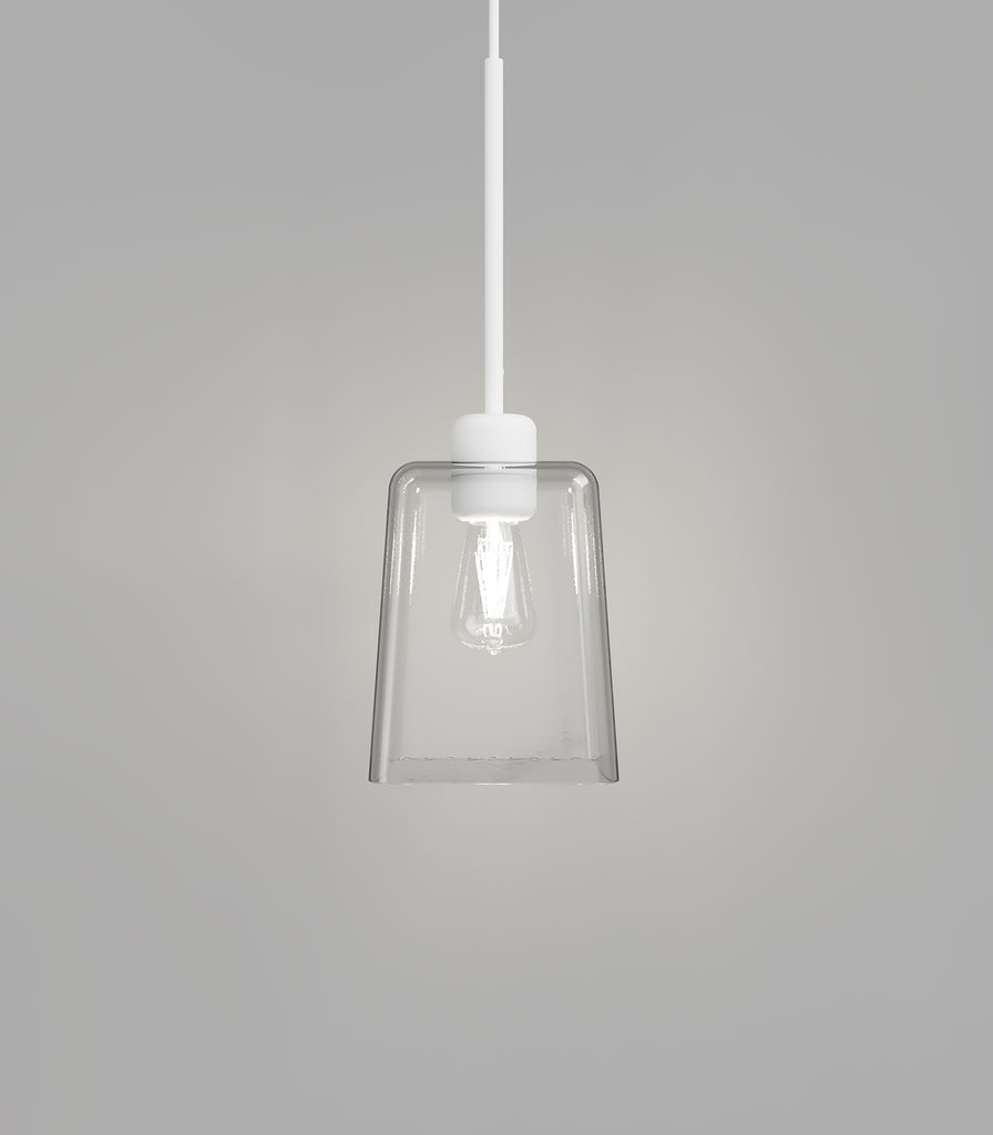 Lighting Republic Parlour Lite Glass Pendant Light in white /square square glass