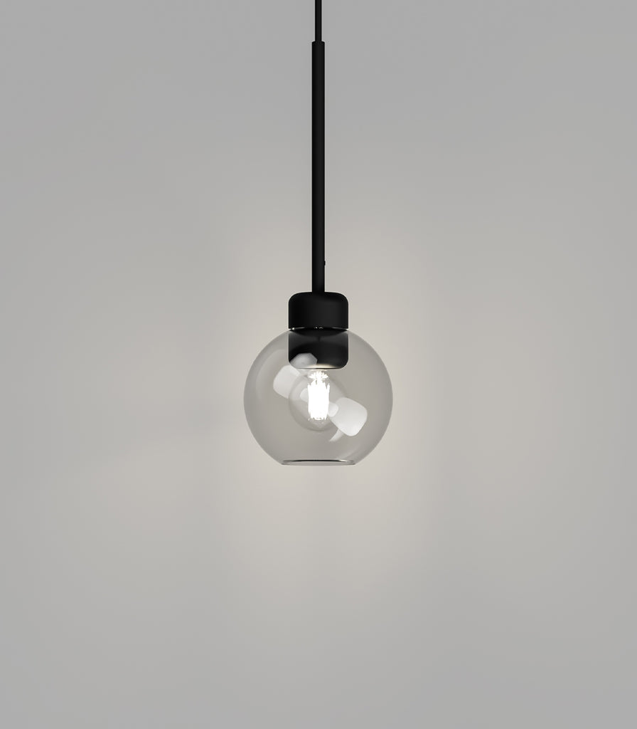 Lighting Republic Parlour Lite Sphere Pendant Light in black / clear glass